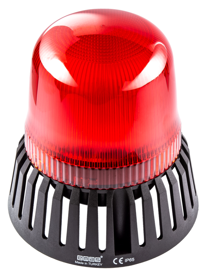 Svetelná LED signalizácia so sirénou so spodným úchytom typ IT120R024Z napájanie 24AC/DC